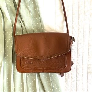 Vintage Fossil Brown Crossbody Purse